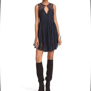 Free People Navy Lace Dress